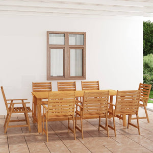 Set Pranzo da Giardino 9 pz in Legno Massello di Acacia cod mxl 40660