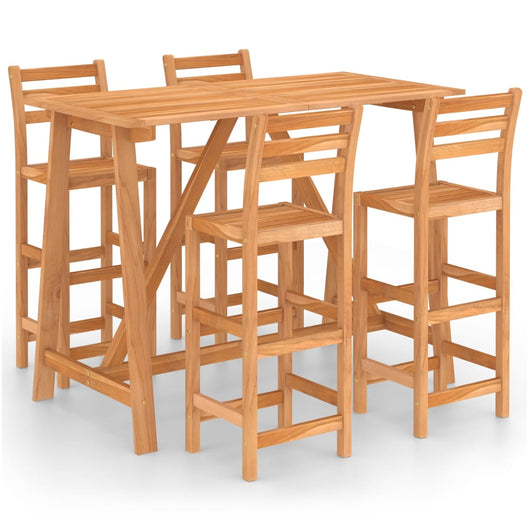 Set da Bar da Giardino 5 pz in Legno Massello di Acacia cod mxl 39351