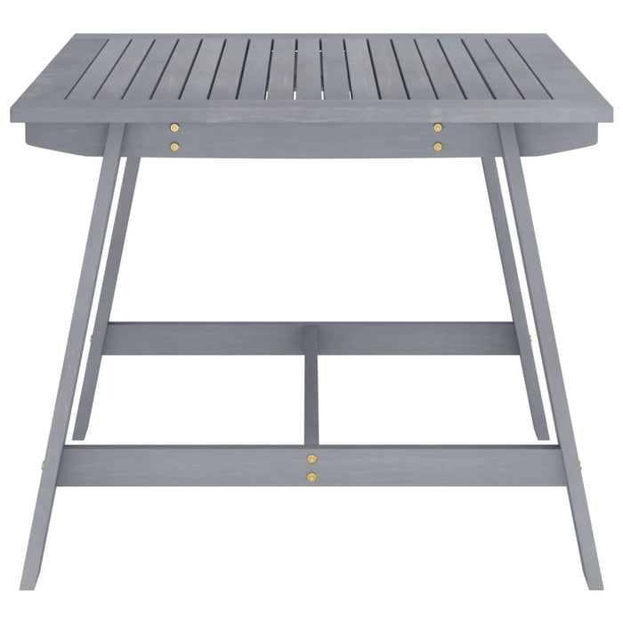 Set Pranzo da Giardino 5 pz in Legno Massello di Acacia Grigio cod mxl 35718