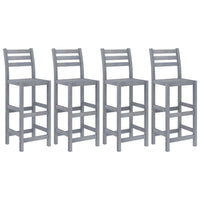 Set da Bar da Giardino 5 pz Grigio in Legno Massello di Acacia 3057860