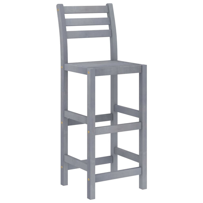 Set da Bar da Giardino 5 pz Grigio in Legno Massello di Acacia 3057860