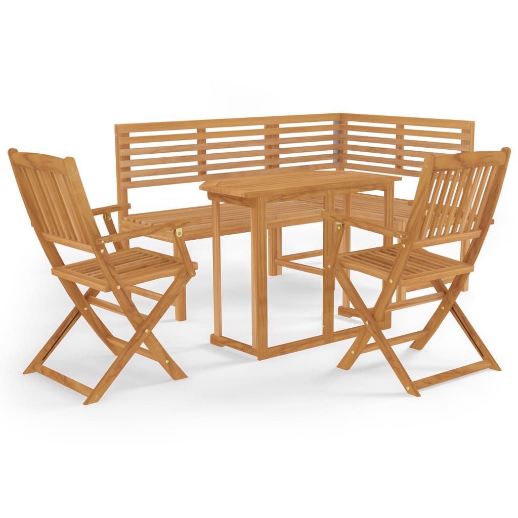 Set da Bistrot 4 pz in Legno Massello di Acacia cod mxl 52136