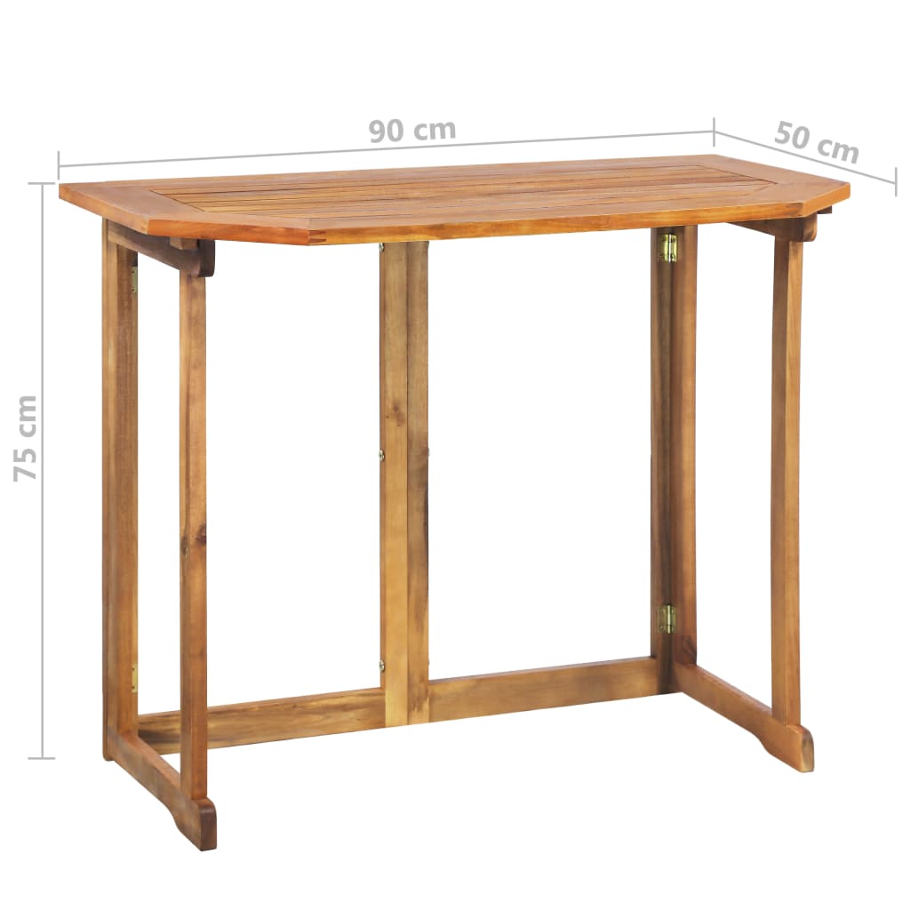 Set da Bistrot 4 pz in Legno Massello di Acacia cod mxl 52136