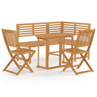 Set da Bistrot 4 pz in Legno Massello di Acacia cod mxl 41189