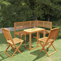 Set da Bistrot 4 pz in Legno Massello di Acacia cod mxl 41189