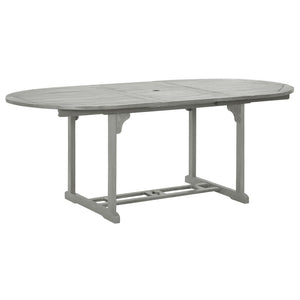 Set Pranzo da Giardino 5 pz in Legno Massello di Acacia Grigio cod mxl 40917