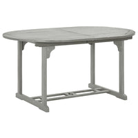 Set Pranzo da Giardino 5 pz in Legno Massello di Acacia Grigio cod mxl 40917