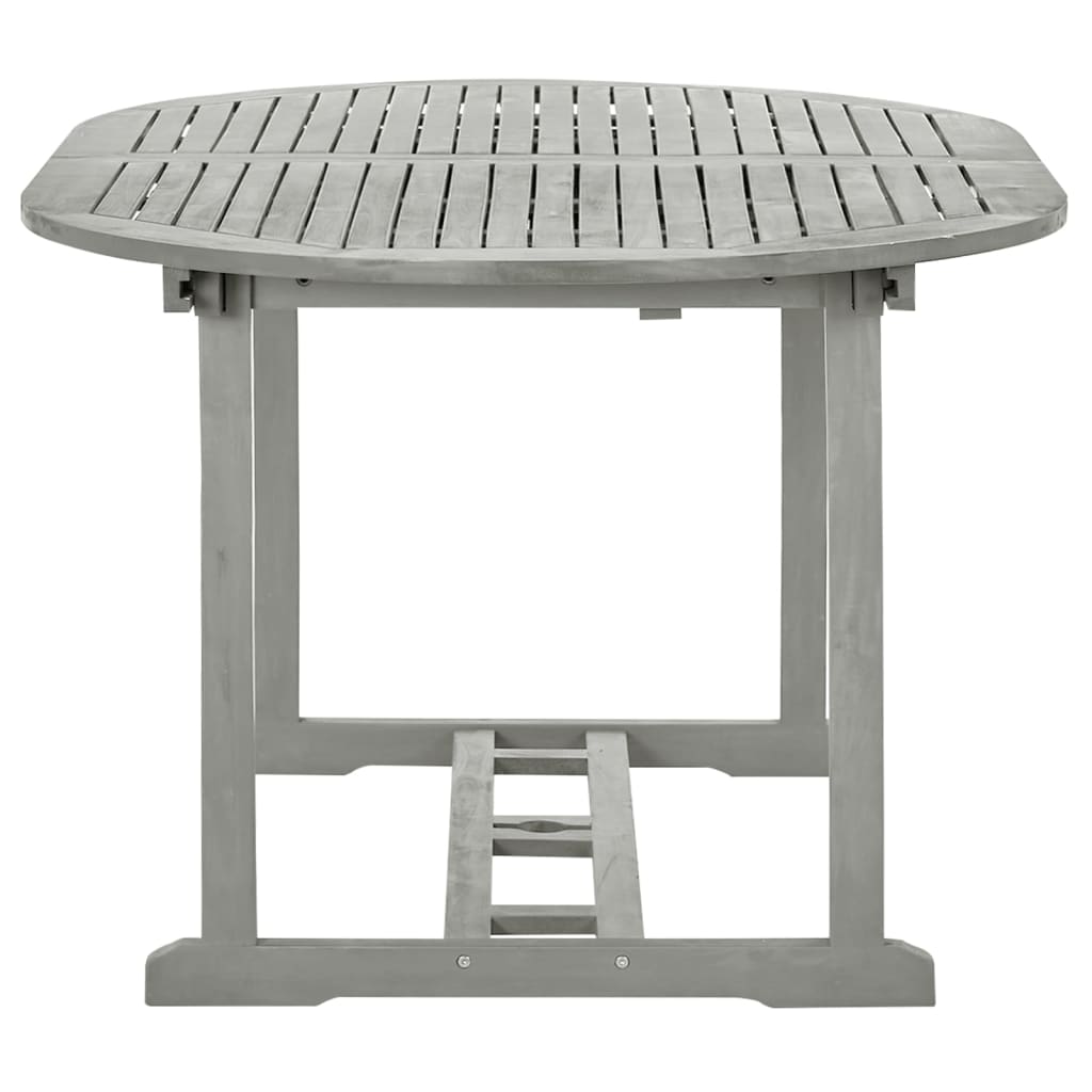 Set Pranzo da Giardino 5 pz in Legno Massello di Acacia Grigio cod mxl 40917