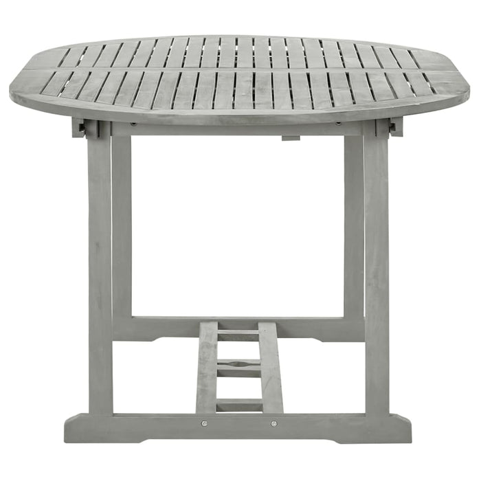 Set Pranzo da Giardino 5 pz in Legno Massello di Acacia Grigio 3057907