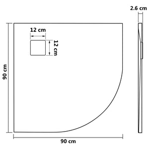 Piatto Doccia in SMC Marrone 90x90 cm cod mxl 8300