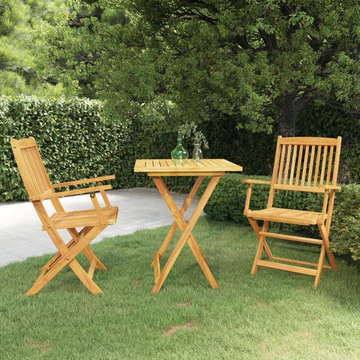 Set da Pranzo da Giardino 3 pz Pieghevole in Massello di Acacia 3058253