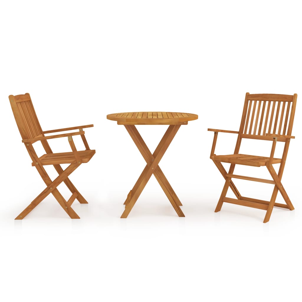 Set da Pranzo da Giardino 3 pz Pieghevole in Massello di Acacia 3058255