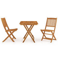 Set da Pranzo da Giardino 3 pz Pieghevole in Massello di Acacia cod mxl 36189