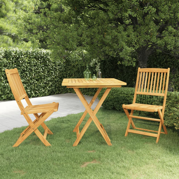 Set da Pranzo da Giardino 3 pz Pieghevole in Massello di Acacia cod mxl 36189