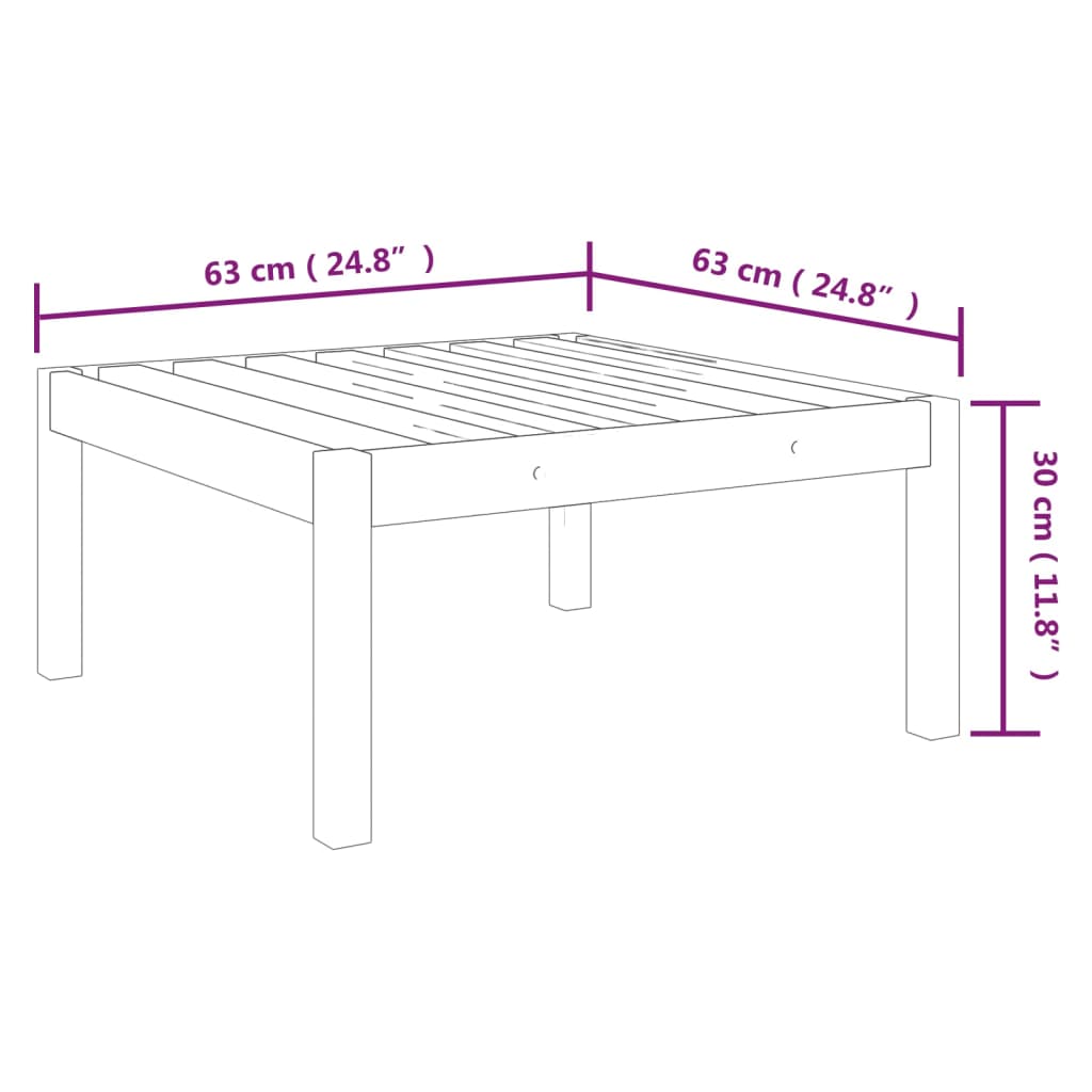 Sgabello da Giardino con Cuscino in Massello d'Acacia cod mxl 73470