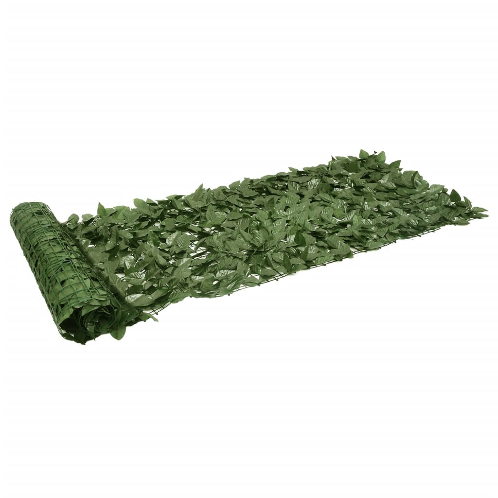 Paravento da Balcone con Foglie Verde Scuro 300x75 cm 315483