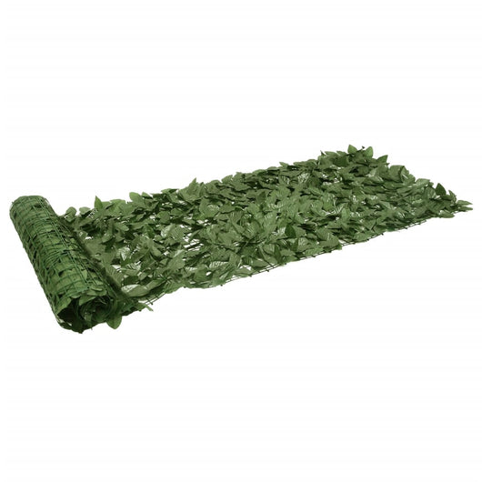 Paravento da Balcone con Foglie Verde Scuro 300x75 cm