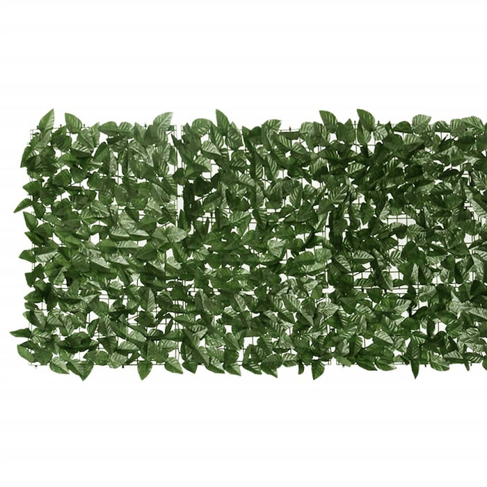 Paravento da Balcone con Foglie Verde Scuro 300x75 cm