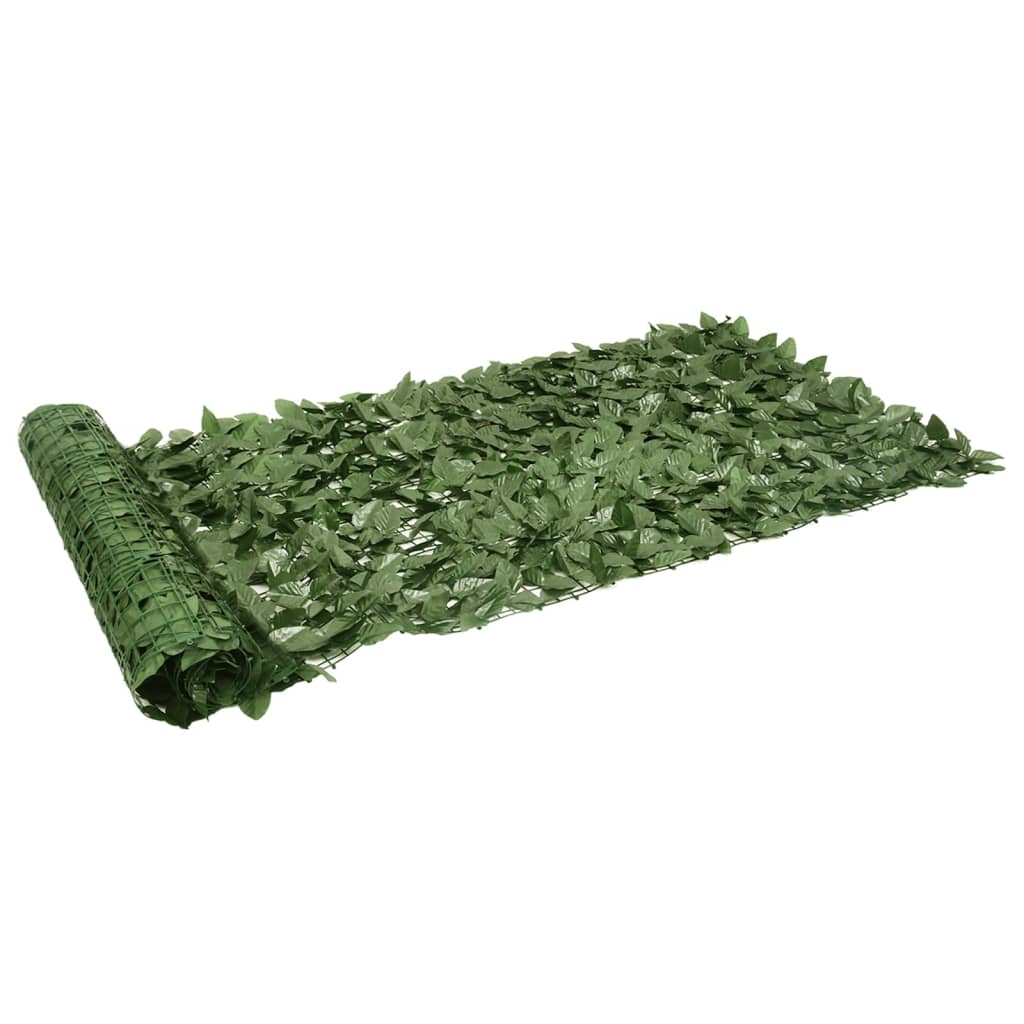 Paravento da Balcone con Foglie Verde Scuro 300x100 cm 315487