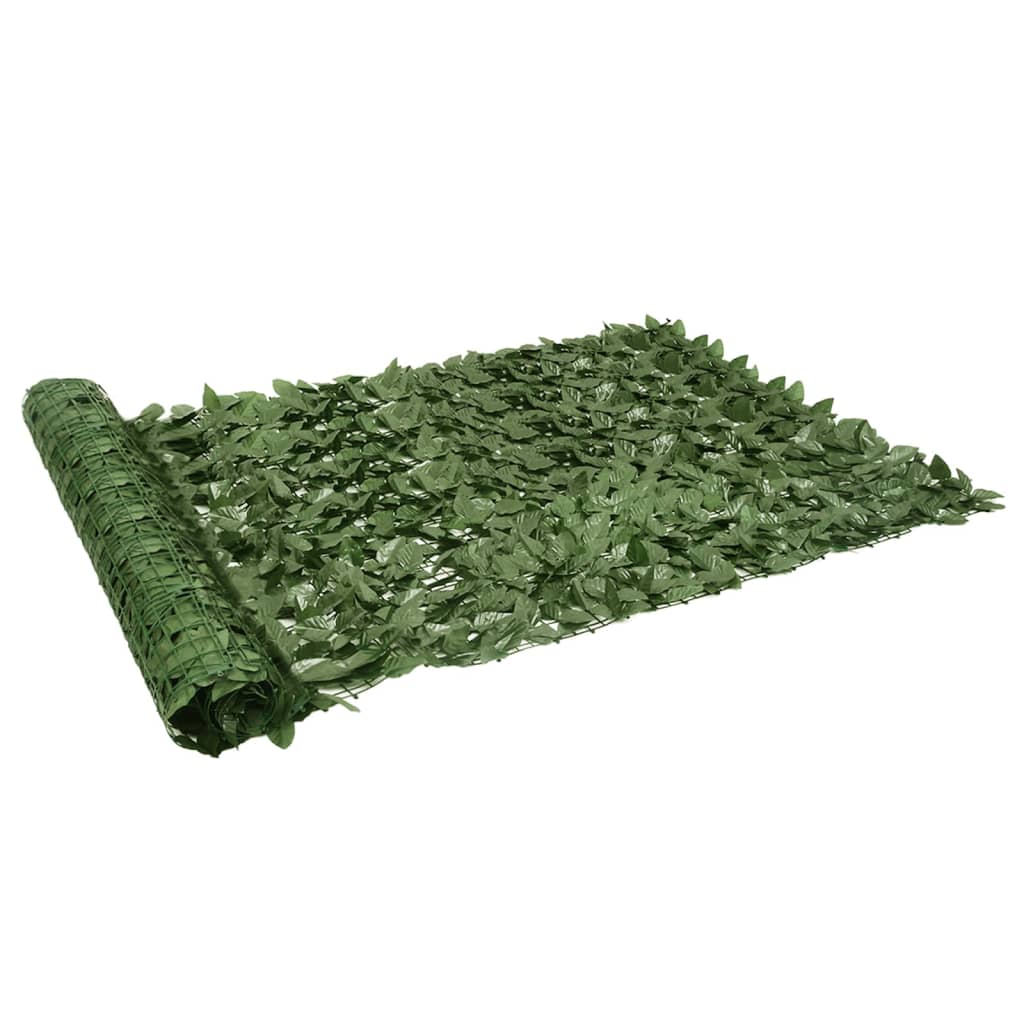 Paravento da Balcone con Foglie Verde Scuro 300x150 cm 315491