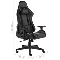 Sedia da Gaming Girevole Nera in PVC cod mxl 68090