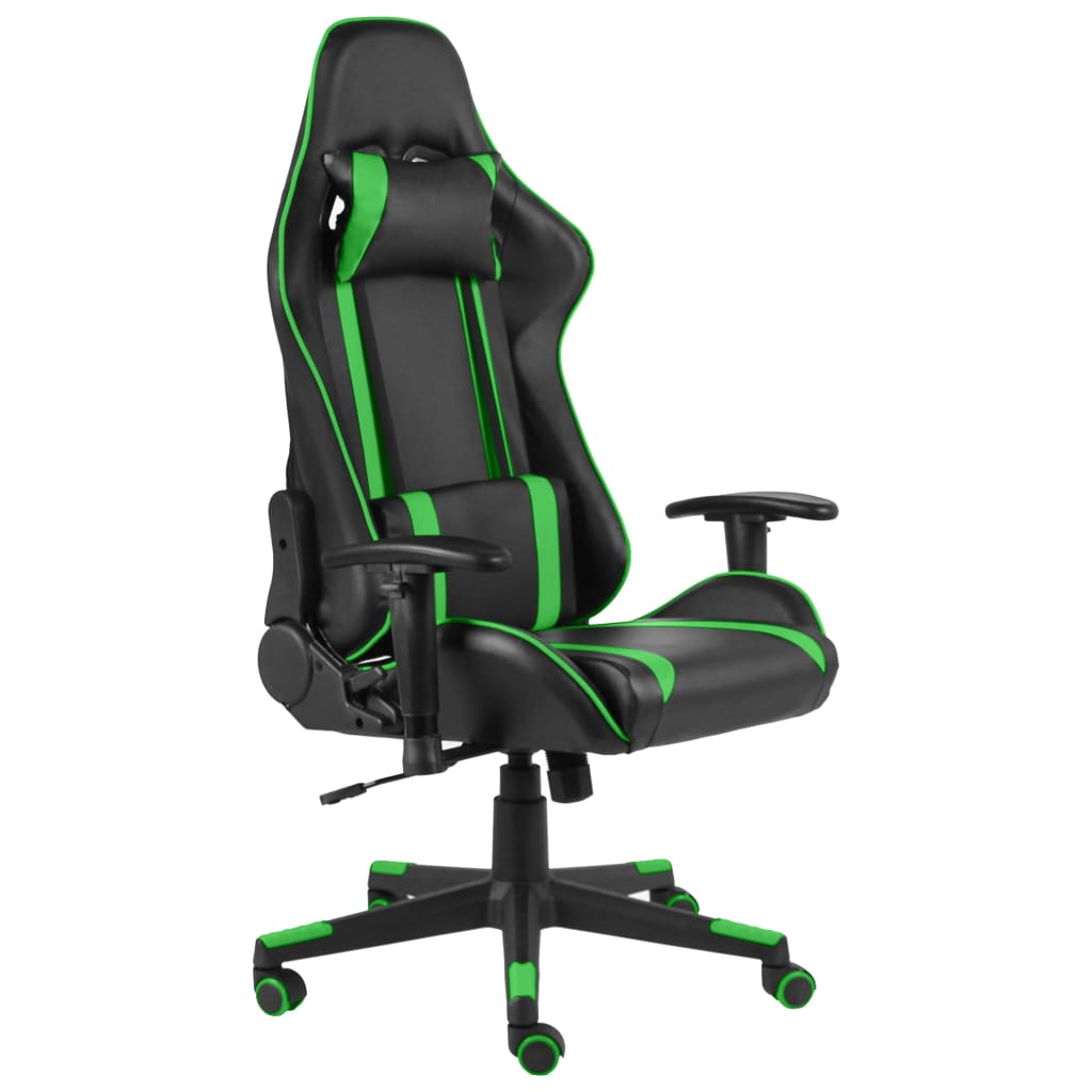 Sedia da Gaming Girevole Verde in PVC cod mxl 69788