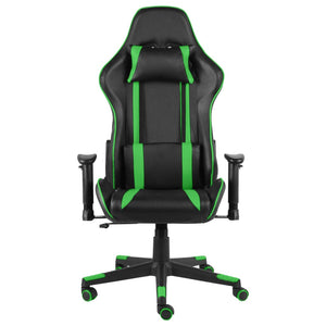 Sedia da Gaming Girevole Verde in PVC 20480