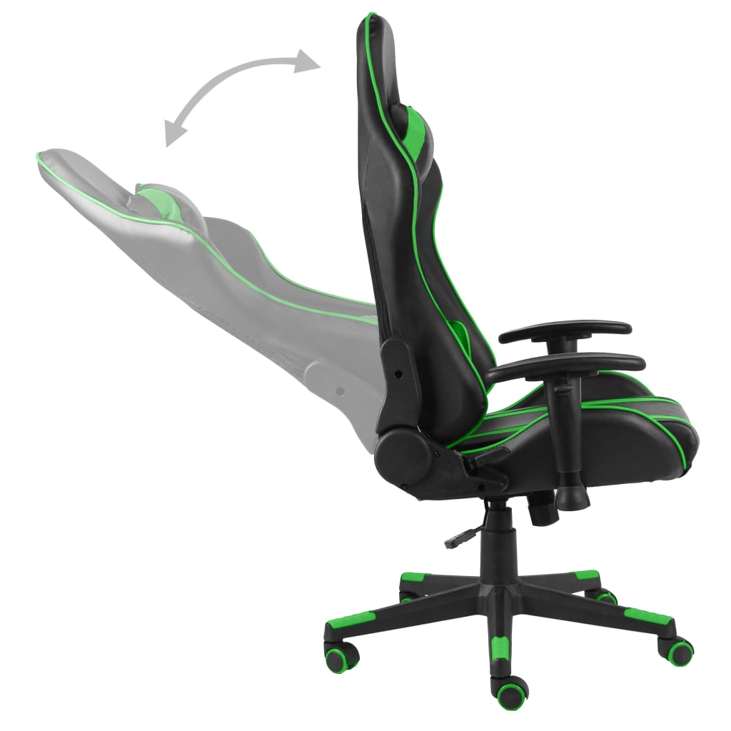 Sedia da Gaming Girevole Verde in PVC cod mxl 69788