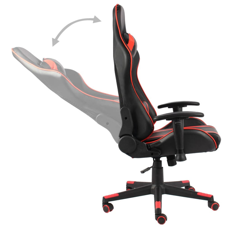 Sedia da Gaming Girevole Rossa in PVC cod mxl 58822