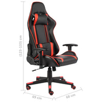 Sedia da Gaming Girevole Rossa in PVC cod mxl 58822