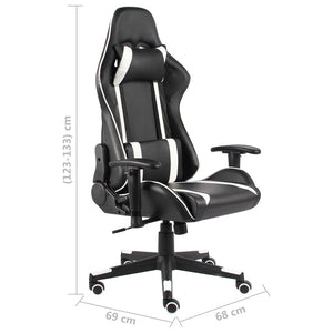 Sedia da Gaming Girevole Bianca in PVC cod mxl 58725