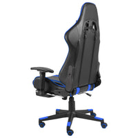 Sedia da Gaming Girevole con Poggiapiedi Blu in PVC cod mxl 61519