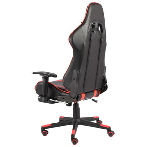 Sedia da Gaming Girevole con Poggiapiedi Rossa in PVC cod mxl 60878