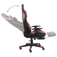 Sedia da Gaming Girevole con Poggiapiedi Rossa in PVC cod mxl 60878