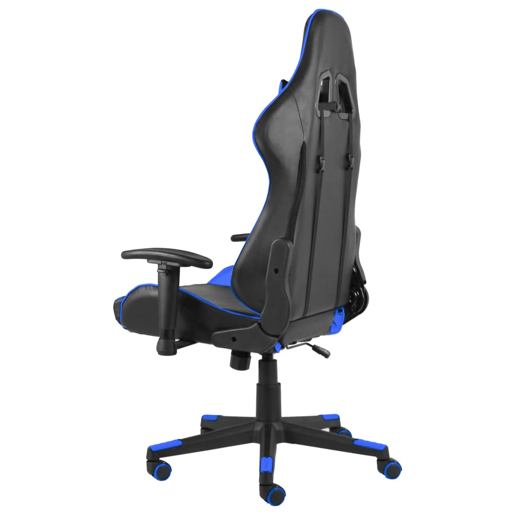 Sedia da Gaming Girevole Blu in PVC 20490