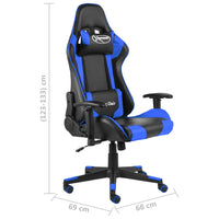 Sedia da Gaming Girevole Blu in PVC cod mxl 73214