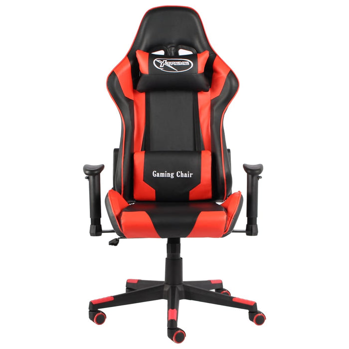 Sedia da Gaming Girevole Rossa in PVC 20491