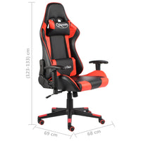 Sedia da Gaming Girevole Rossa in PVC cod mxl 60829