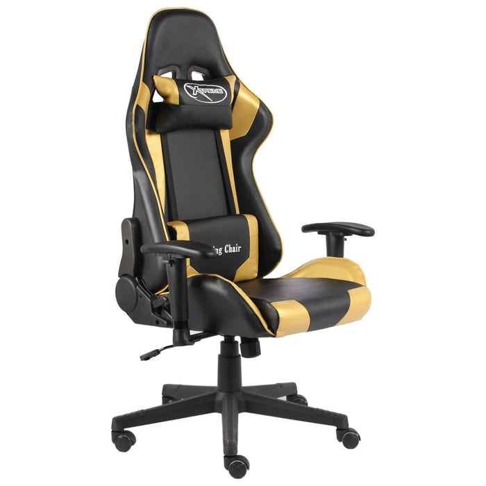 Sedia da Gaming Girevole Oro in PVC