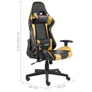 Sedia da Gaming Girevole Oro in PVC