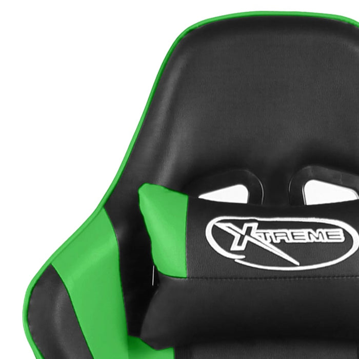 Sedia da Gaming Girevole Verde in PVC cod mxl 60282