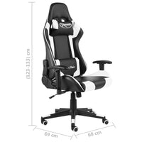 Sedia da Gaming Girevole Bianca in PVC cod mxl 61573