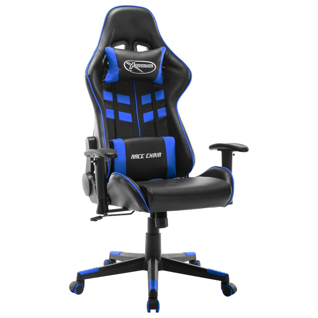 Sedia da Gaming Blu e Nera in Similpelle cod mxl 57884