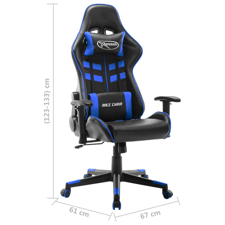 Sedia da Gaming Blu e Nera in Similpelle cod mxl 57884