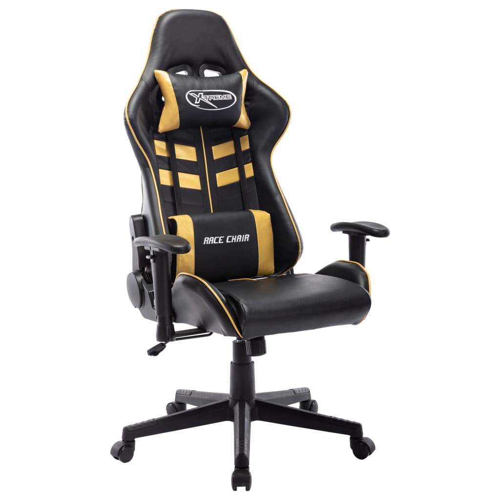 Sedia da Gaming Nera e Oro in Similpelle cod mxl 59953