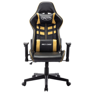 Sedia da Gaming Nera e Oro in Similpelle cod 10718