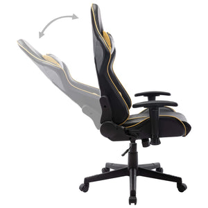 Sedia da Gaming Nera e Oro in Similpelle cod 10718