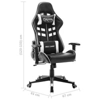 Sedia da Gaming Nera e Bianca in Similpelle cod mxl 75857