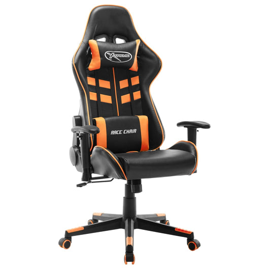 Sedia da Gaming Nera e Arancione in Similpelle cod mxl 58330