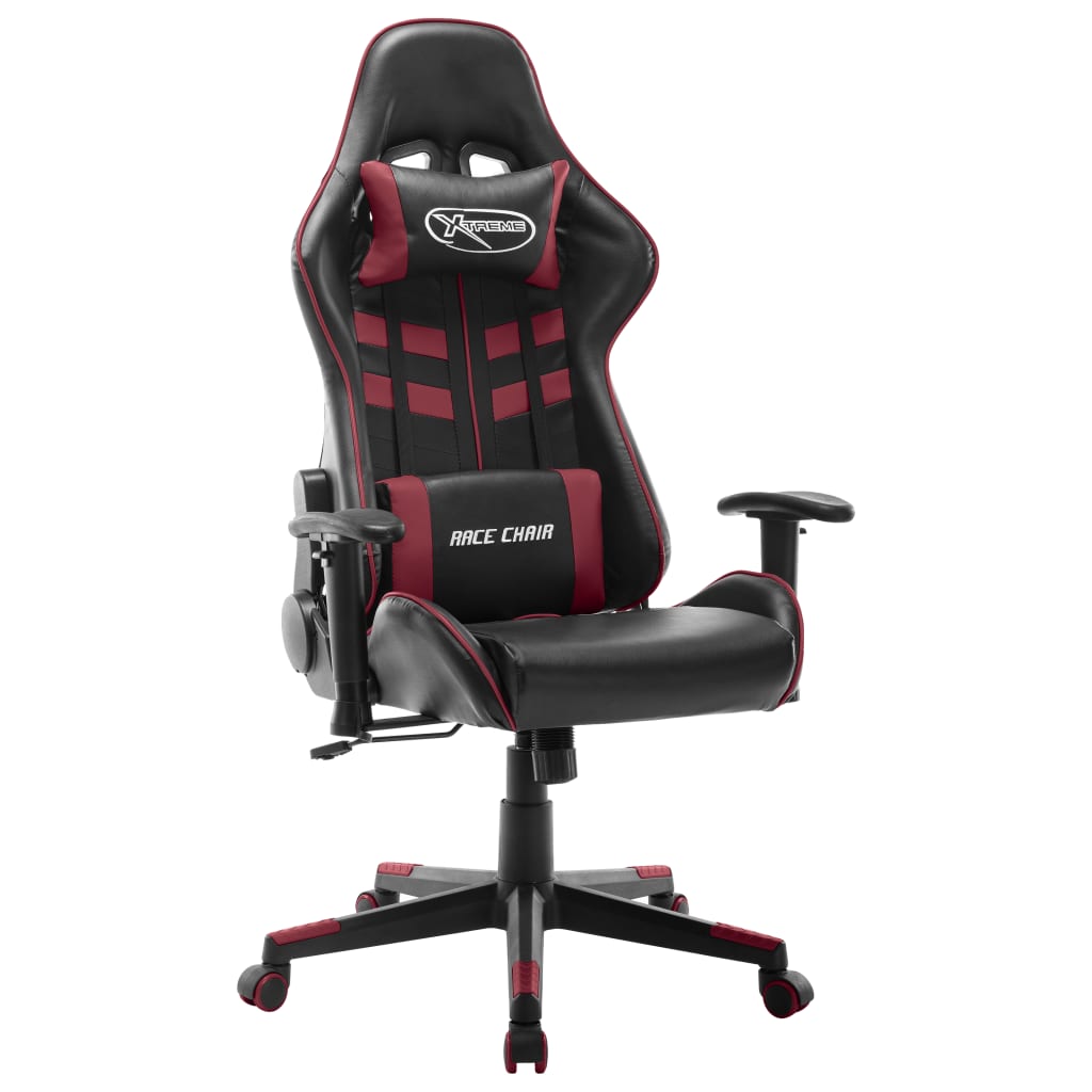 Sedia da Gaming Nera e Rosso Vino in Similpelle cod mxl 59078